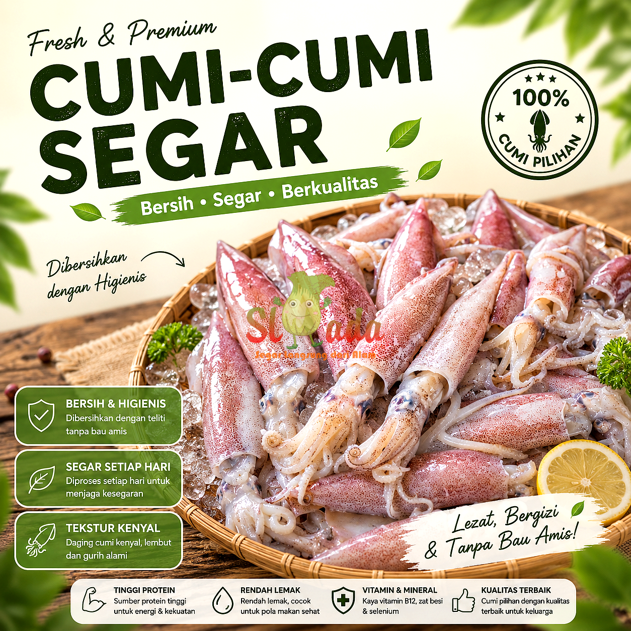 Cumi — Seafood segar | Slada.co