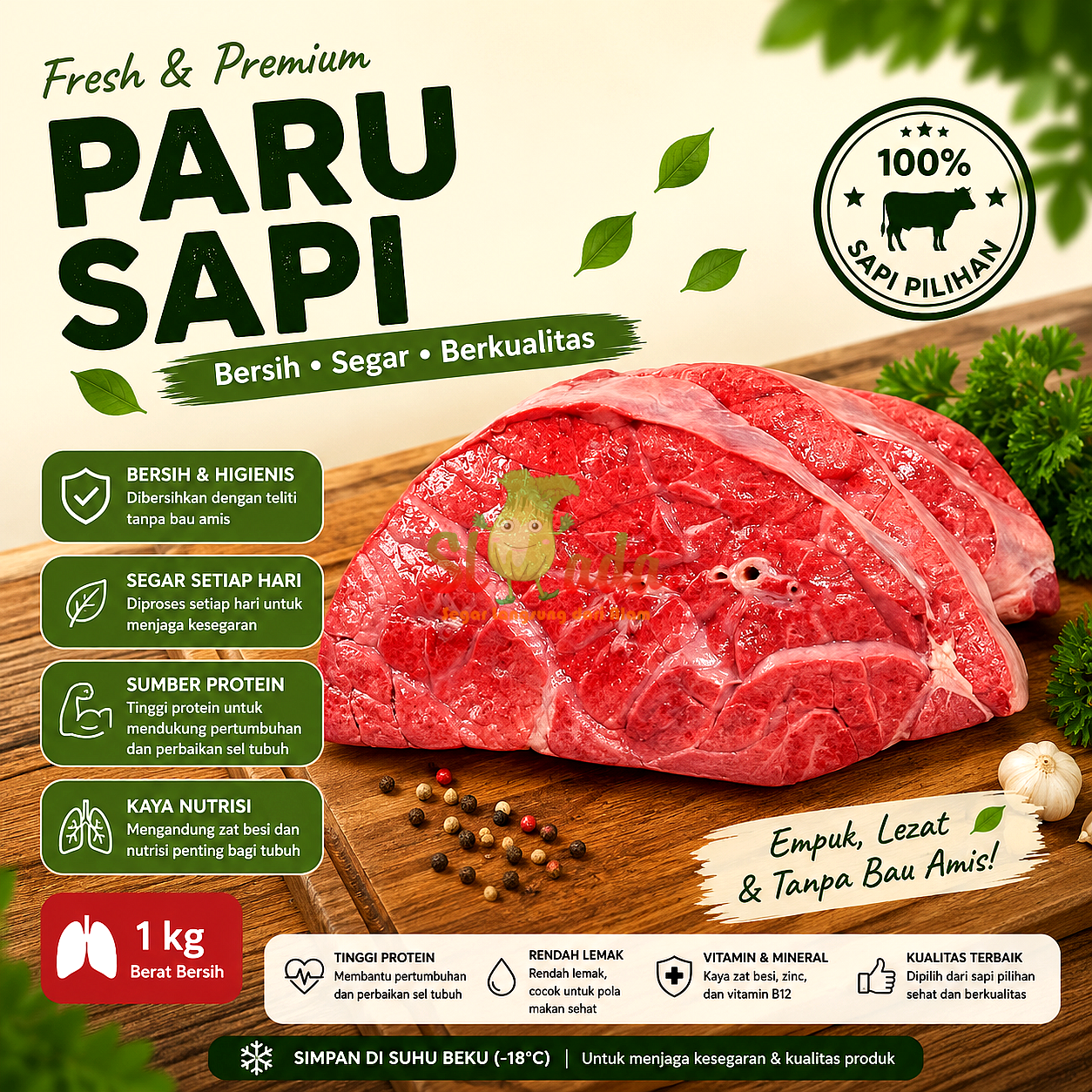 Paru Sapi — Daging segar | Slada.co
