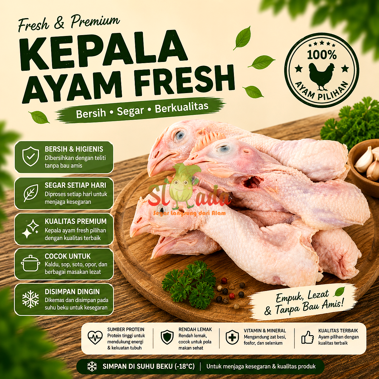 Kepala Ayam — Daging segar | Slada.co